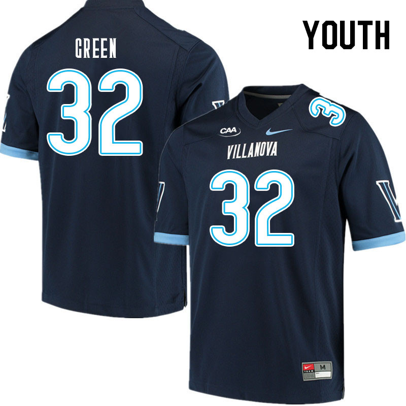 Youth #32 Jake Green Villanova Wildcats College Football Jerseys Stitched Sale-Navy